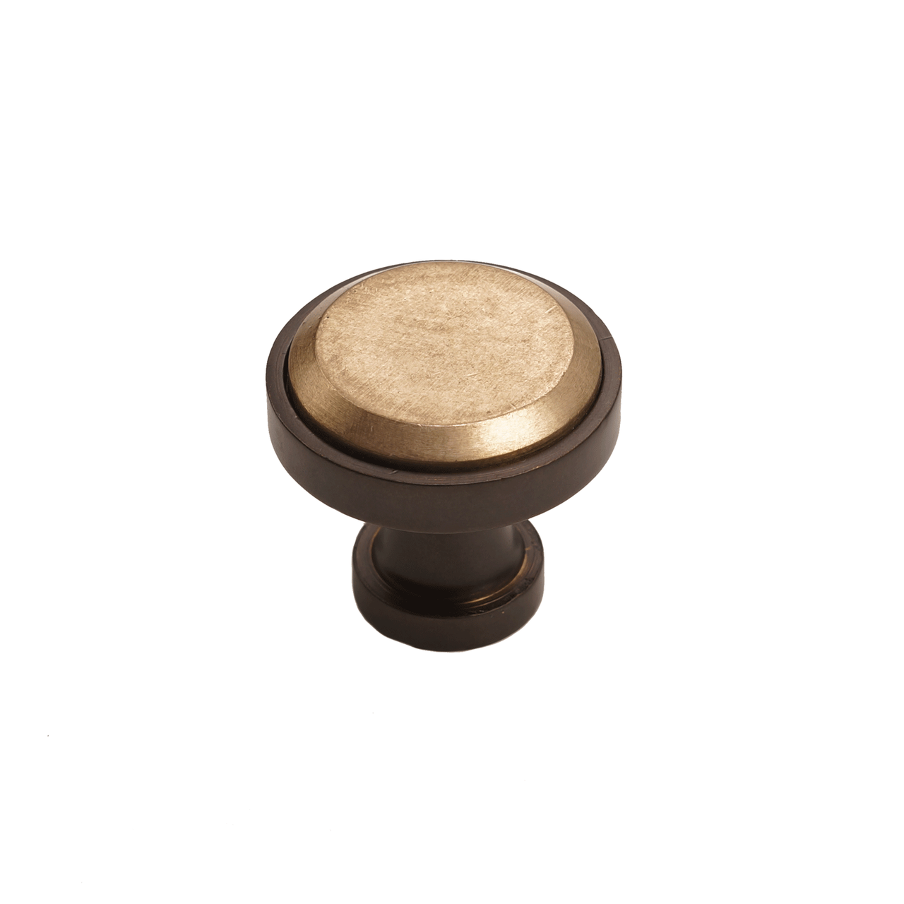 Bronze Contemporary Round Knob 1 1/4" Espresso Champagne