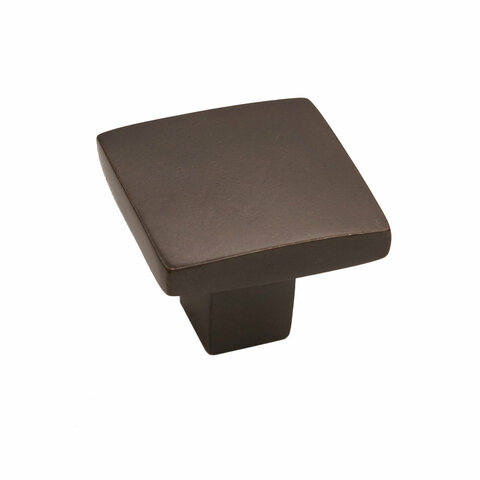 Bronze Flat Square Knob 1 1/4" Platinum Espresso