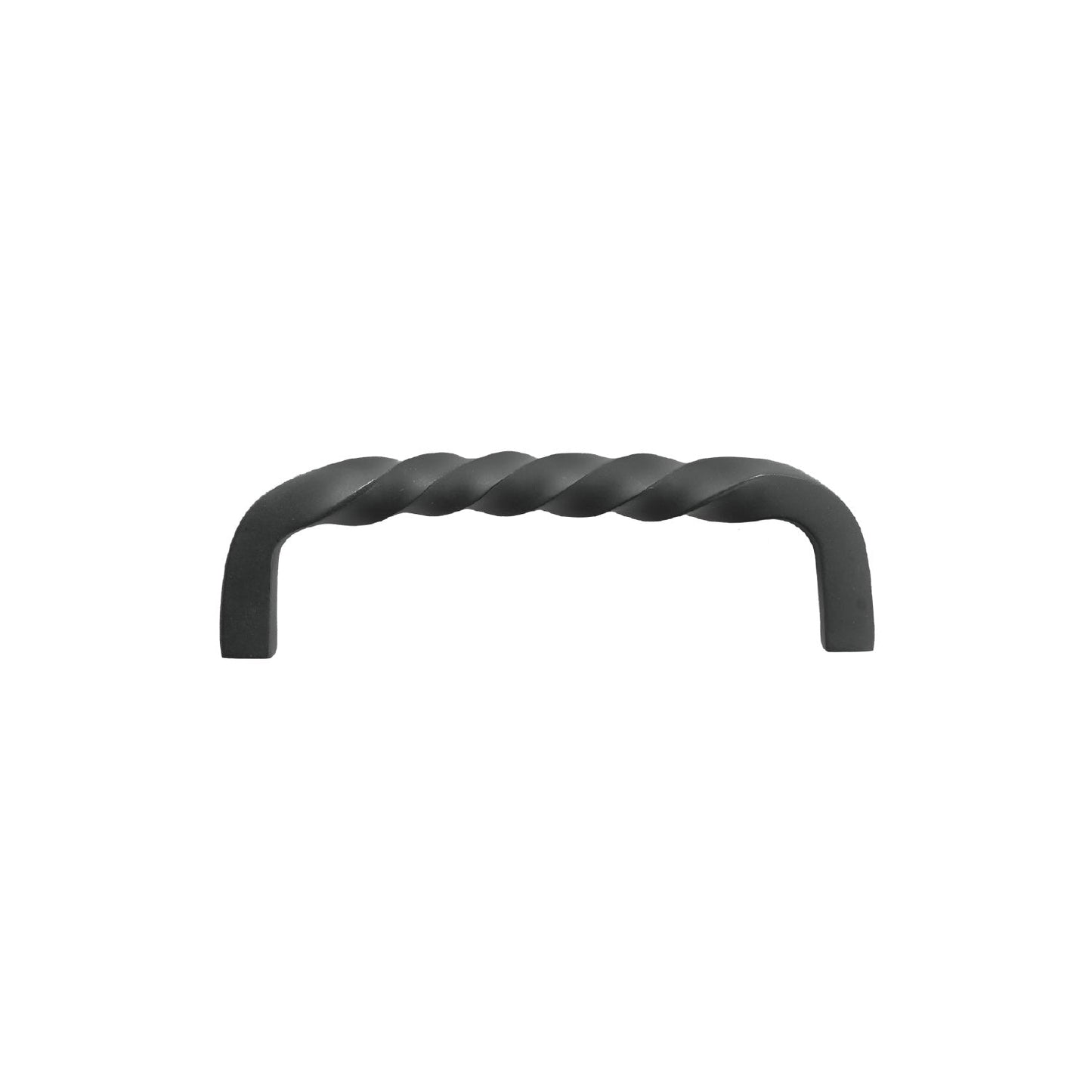 Solid Bronze 4″ CC Twist Cabinet Handle – Black