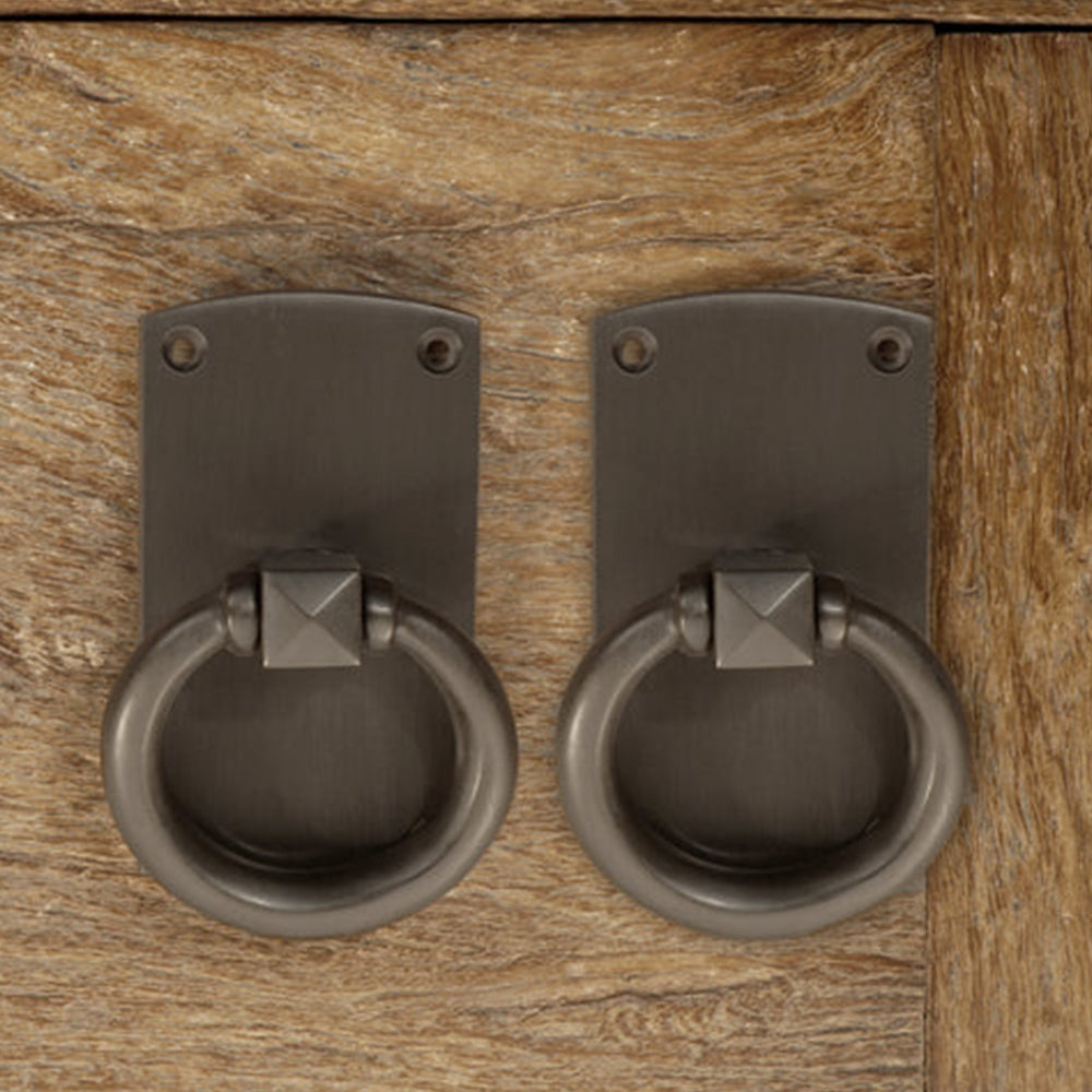 Solid Bronze Passage Set - Arch with Ring Pull - Oil-Rubbed Bronze