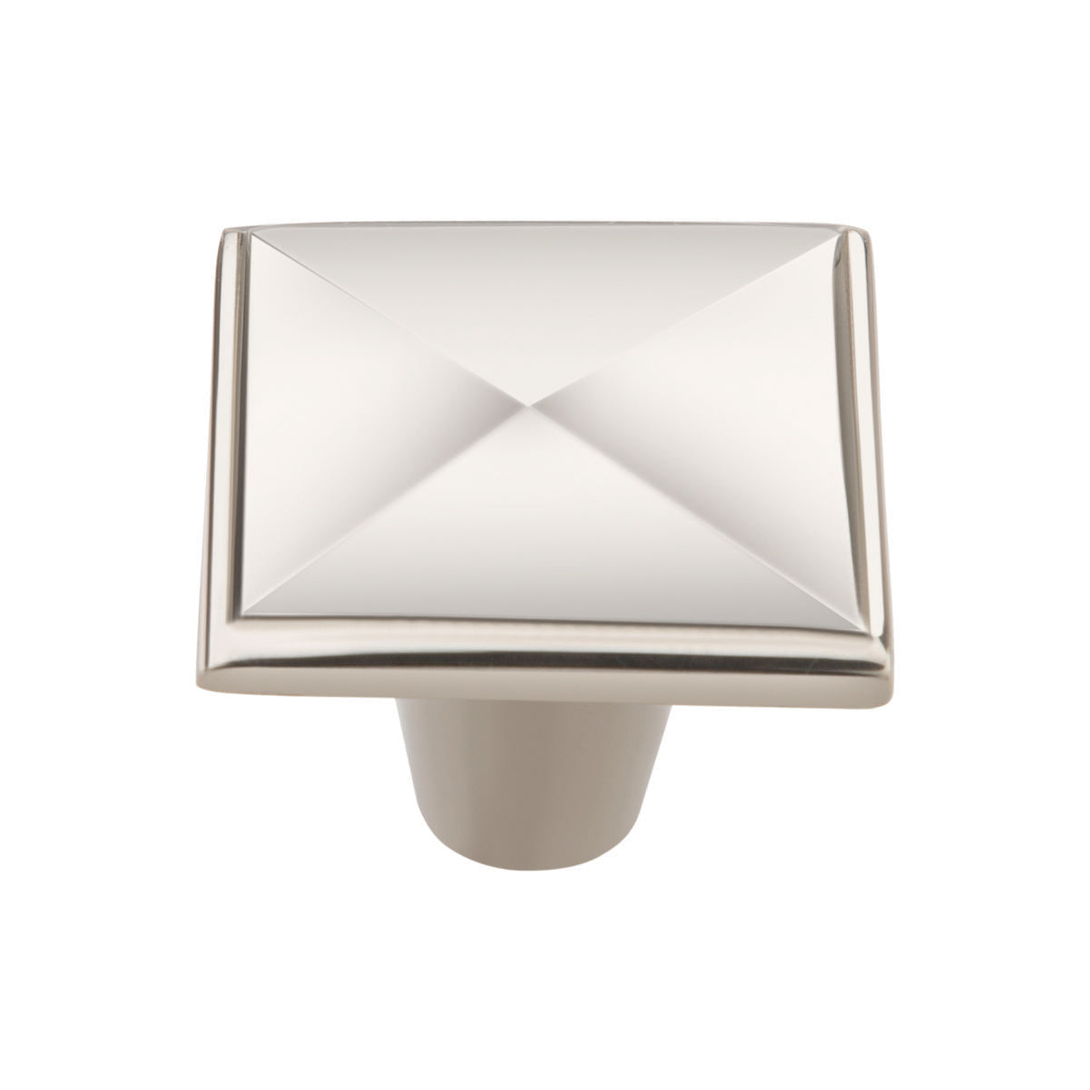 Square Knob Satin Nickel Large