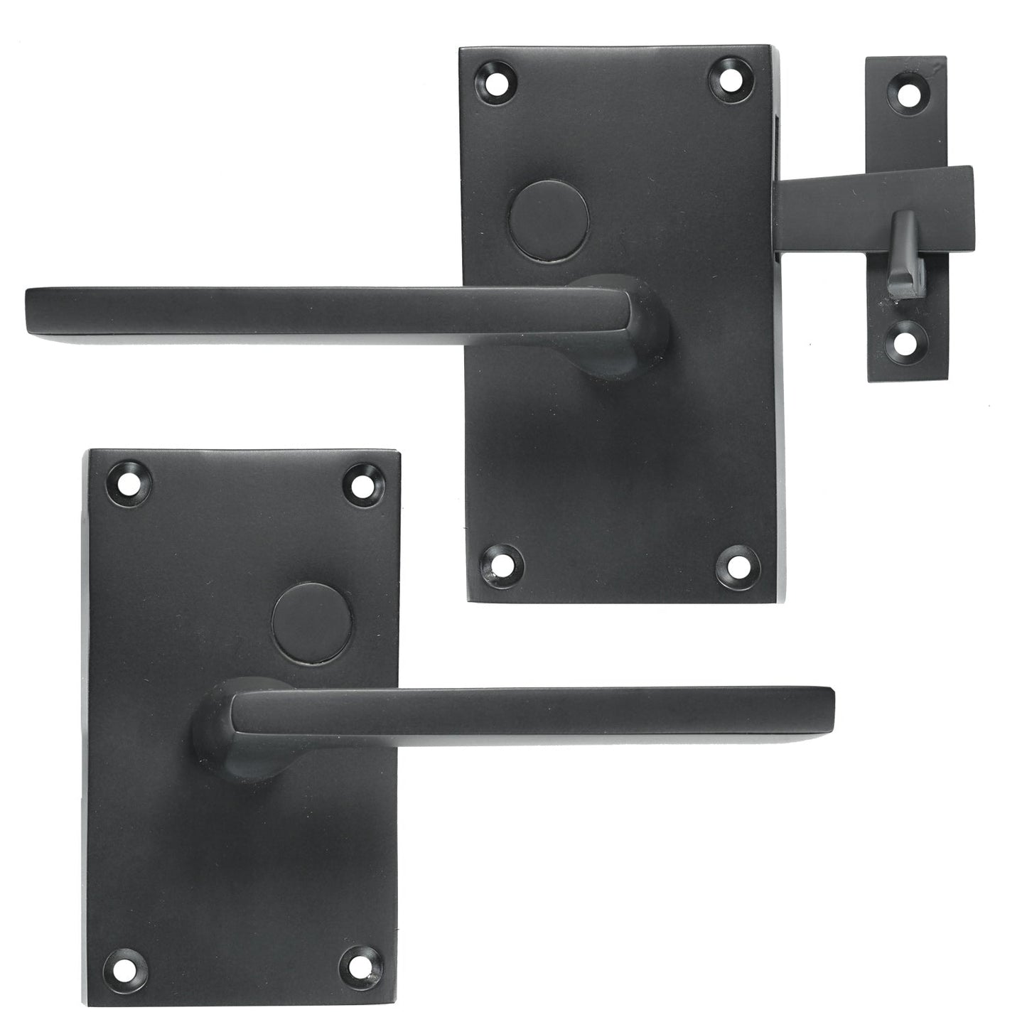 Solid Bronze Case Latch with Tapered Handle – Black