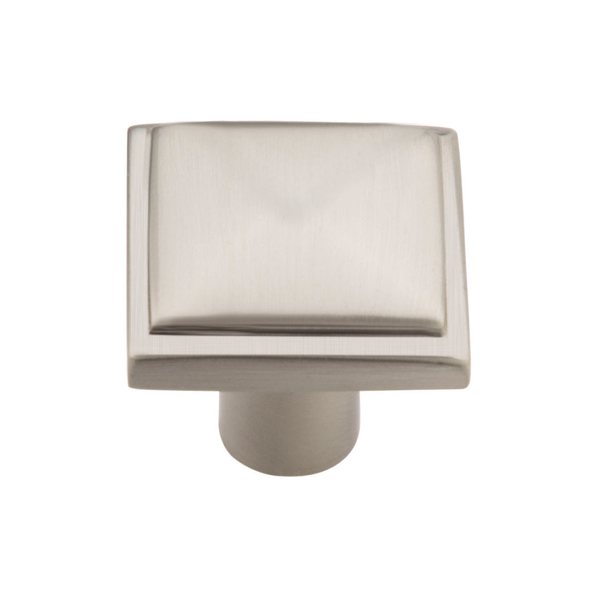 Square Knob Satin Nickel Small