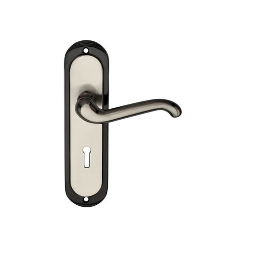 Chicago Lever Door Handle Set Satin Brass Nickel Finish