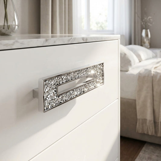 Carraway Cabinet Pull Polished Chrome Crystal Decorative Handle