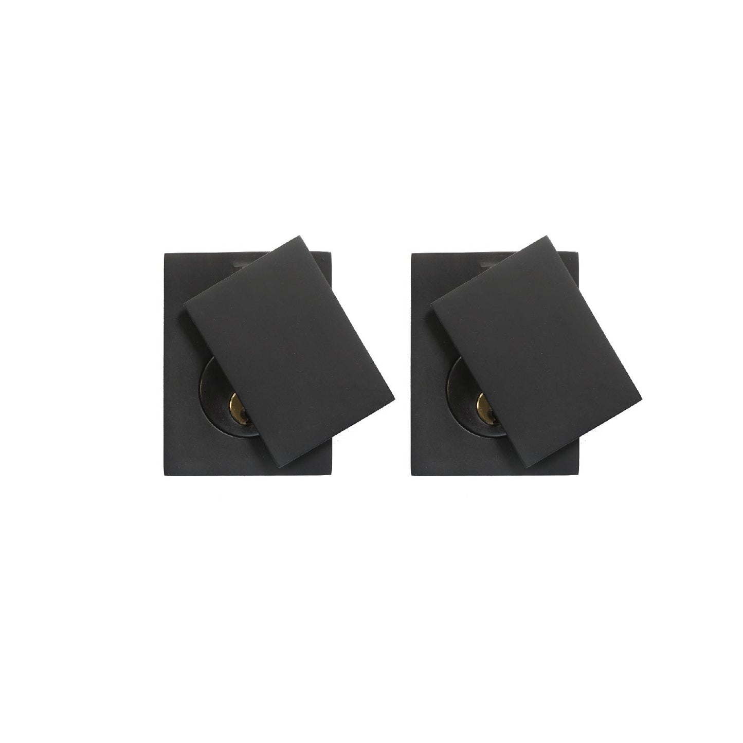 Solid Bronze Textured Square Double Cylinder Deadbolt - Black
