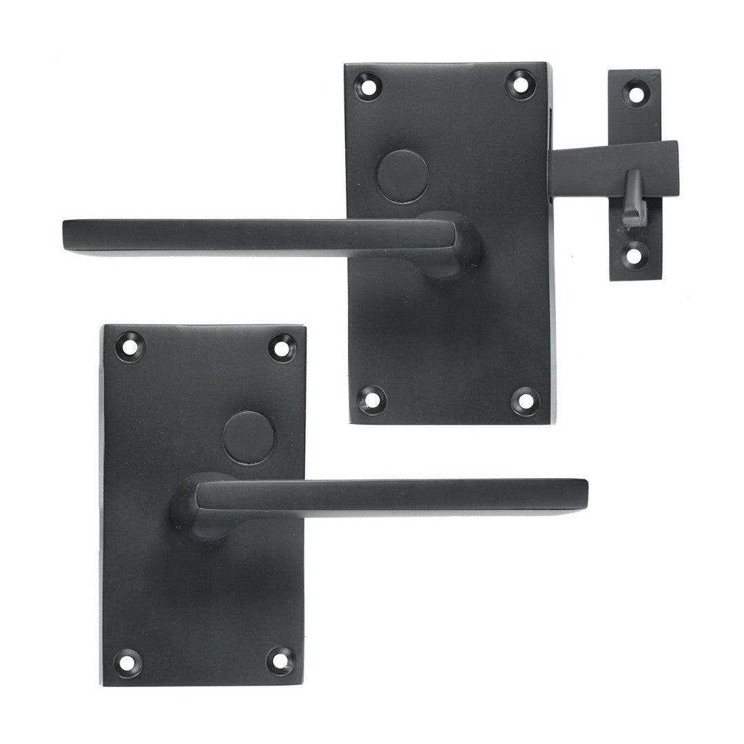 Solid Bronze Case Latch with Tapered Handle Black Gate & Door Hardware Set