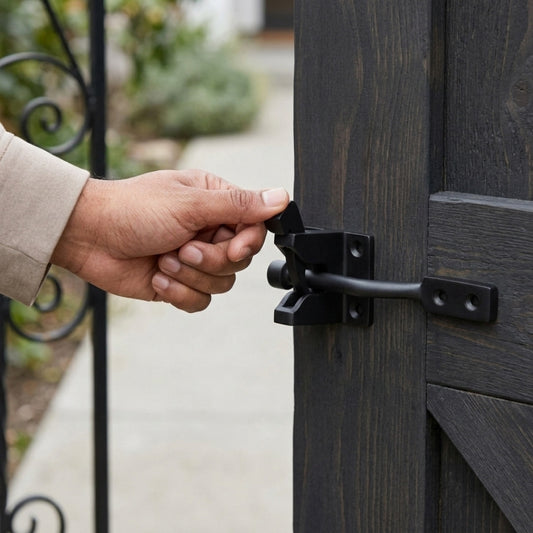 Solid Bronze Gravity Gate Latch Heavy Duty Black Gate & Door Latch
