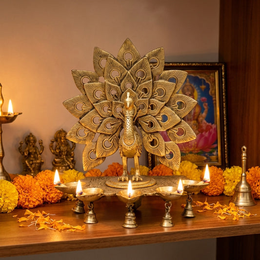Brass Deepak Stand 6″ Handcrafted Decorative Diya Holder