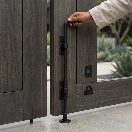 Solid Bronze Lockable Gate Cane Bolt 20″ Oil-Rubbed Bronze Heavy Duty Bolt