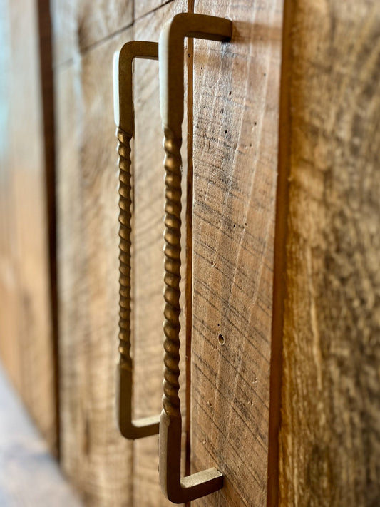 Bronze Cabinet Pull 12" C2C Twisted Handle Gold