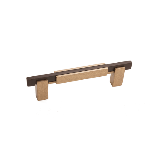 Bronze Contemporary Square Base Handle 6"   Champagne Espresso