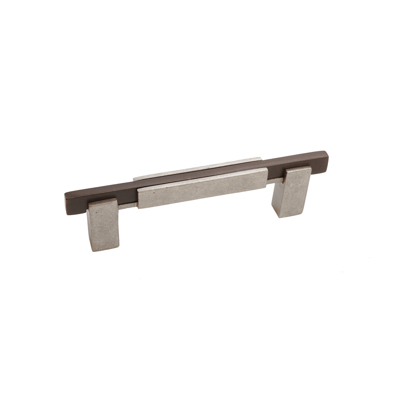Bronze Contemporary Square Base Handle 6"   Platinum Espresso