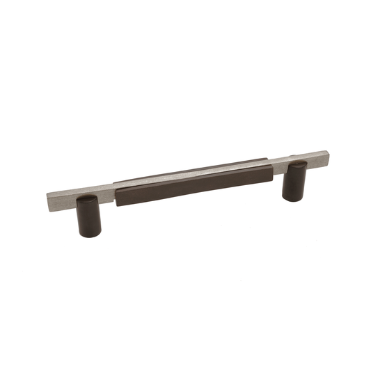 Bronze Contemporary Round Base Handle  6"   Espresso Platinum