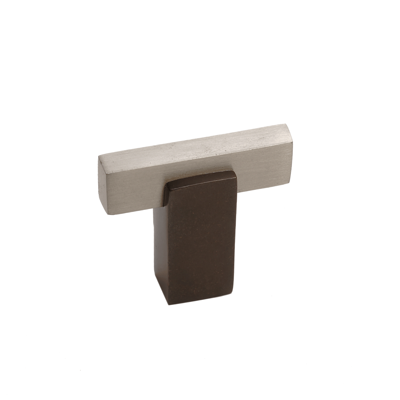 Bronze T Knob Square Base 1 1/2"   Espresso Platinum