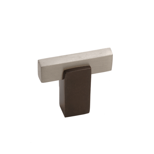 Bronze T Knob Square Base 1 1/2"   Espresso Platinum