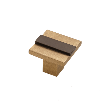Bronze Contemporary Banded Knob 1 1/2 Champagne Espresso