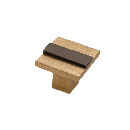Bronze Contemporary Banded Knob 1 1/2 Champagne Espresso