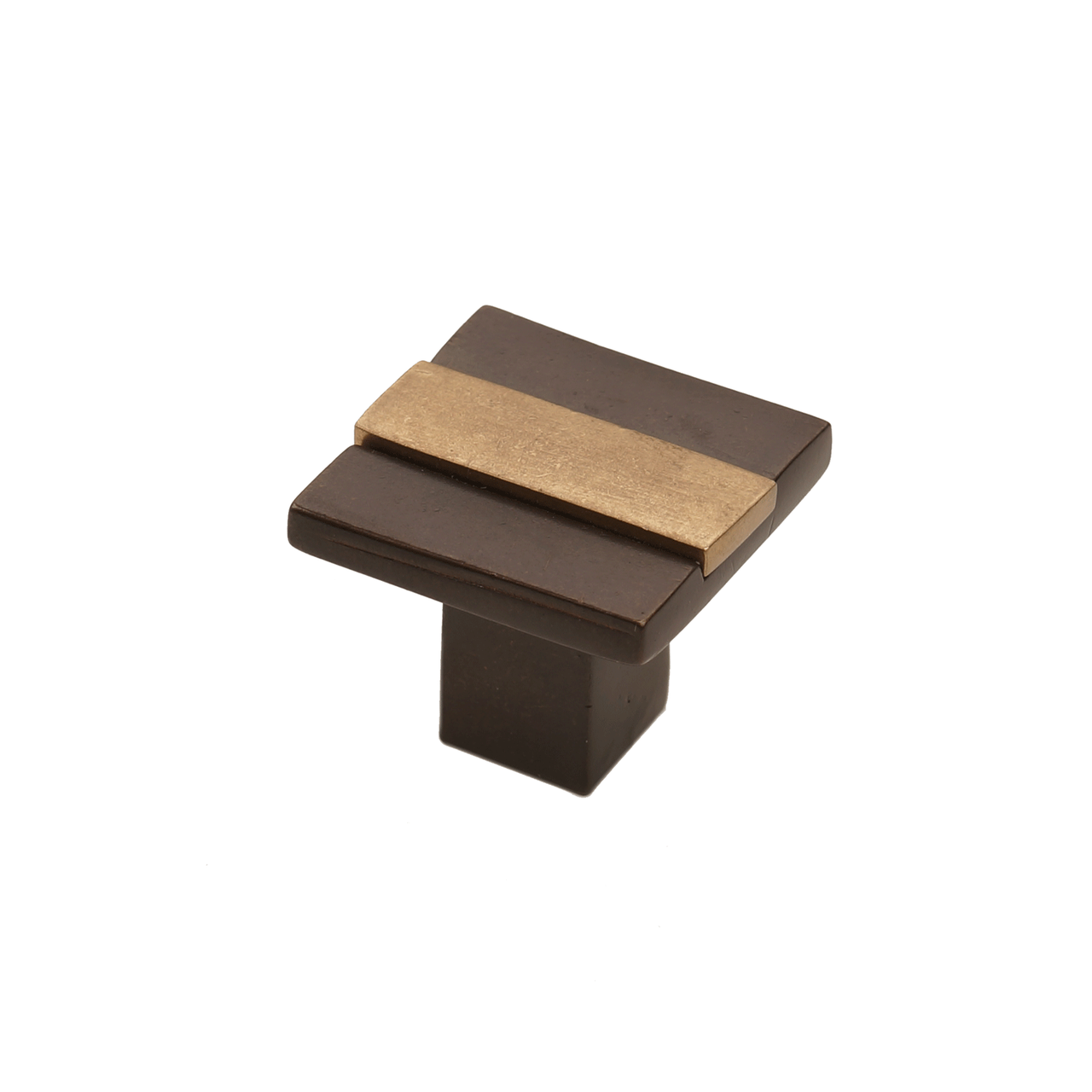 Bronze Contemporary Banded Knob 1 1 4 Espresso Champagne