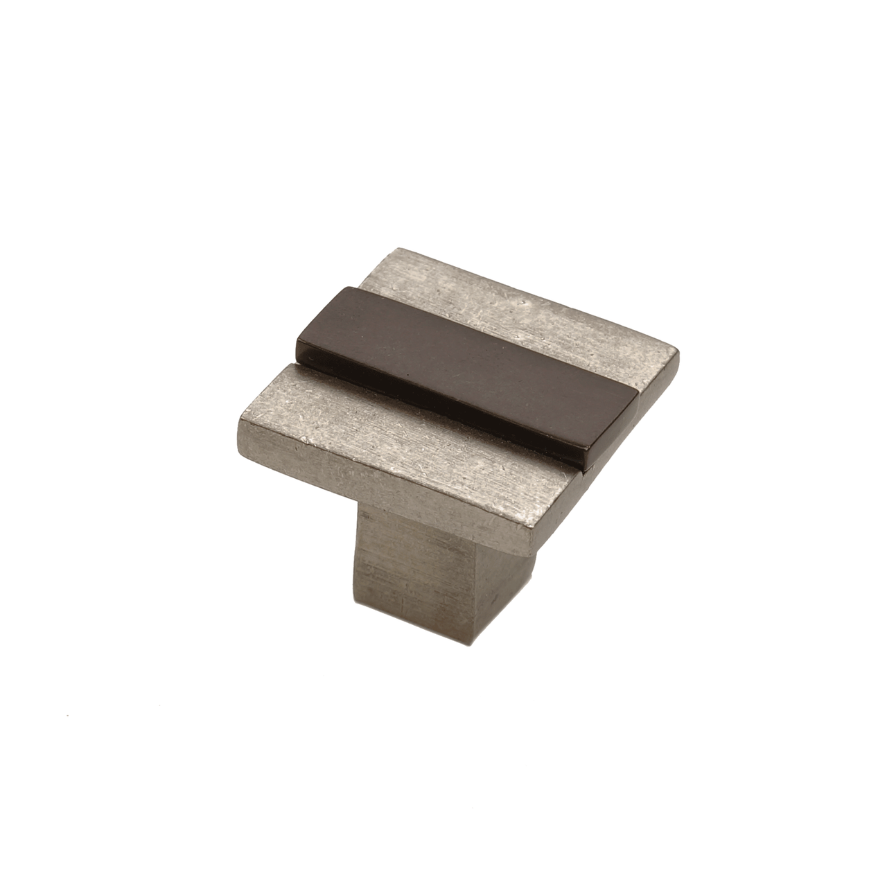 Bronze Contemporary Banded Knob 1 1/2" Platinum Espresso