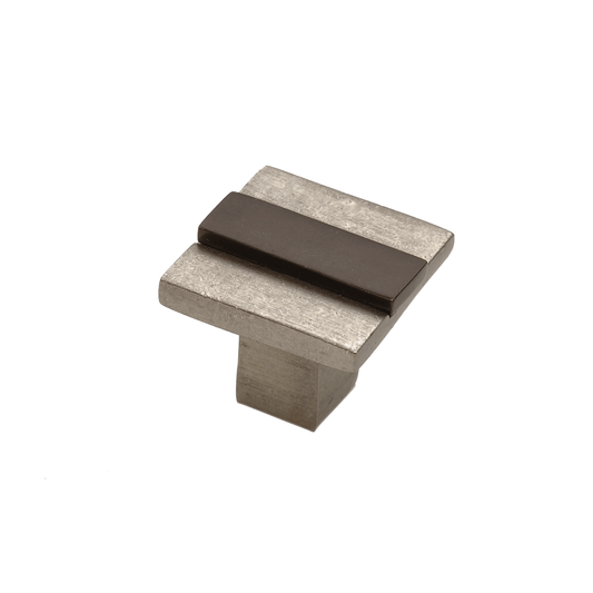 Bronze Contemporary Banded Knob 1 1/2" Platinum Espresso