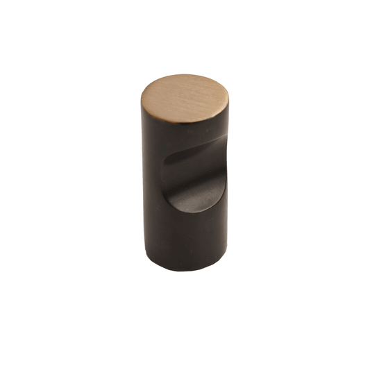 Bronze Contemporary Finger Pull 3/4"   Espresso Champagne