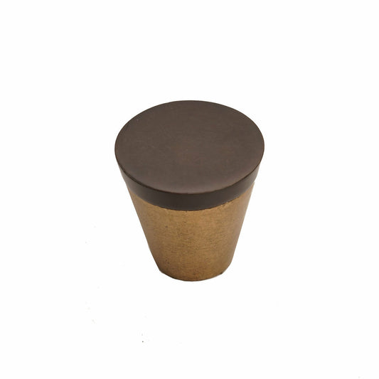 Bronze Contemporary Cone Knob 1 1/8"   Champagne Espresso