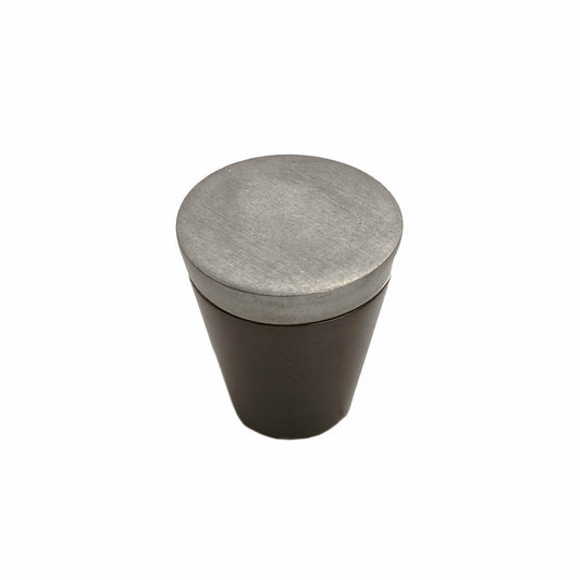Bronze Contemporary Cone Knob 1 1/8"   Espresso Platinum