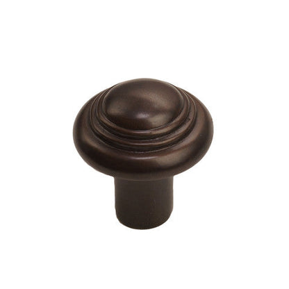 Bronze Button Round Knob 1-1/2” Platinum Espresso Champagne