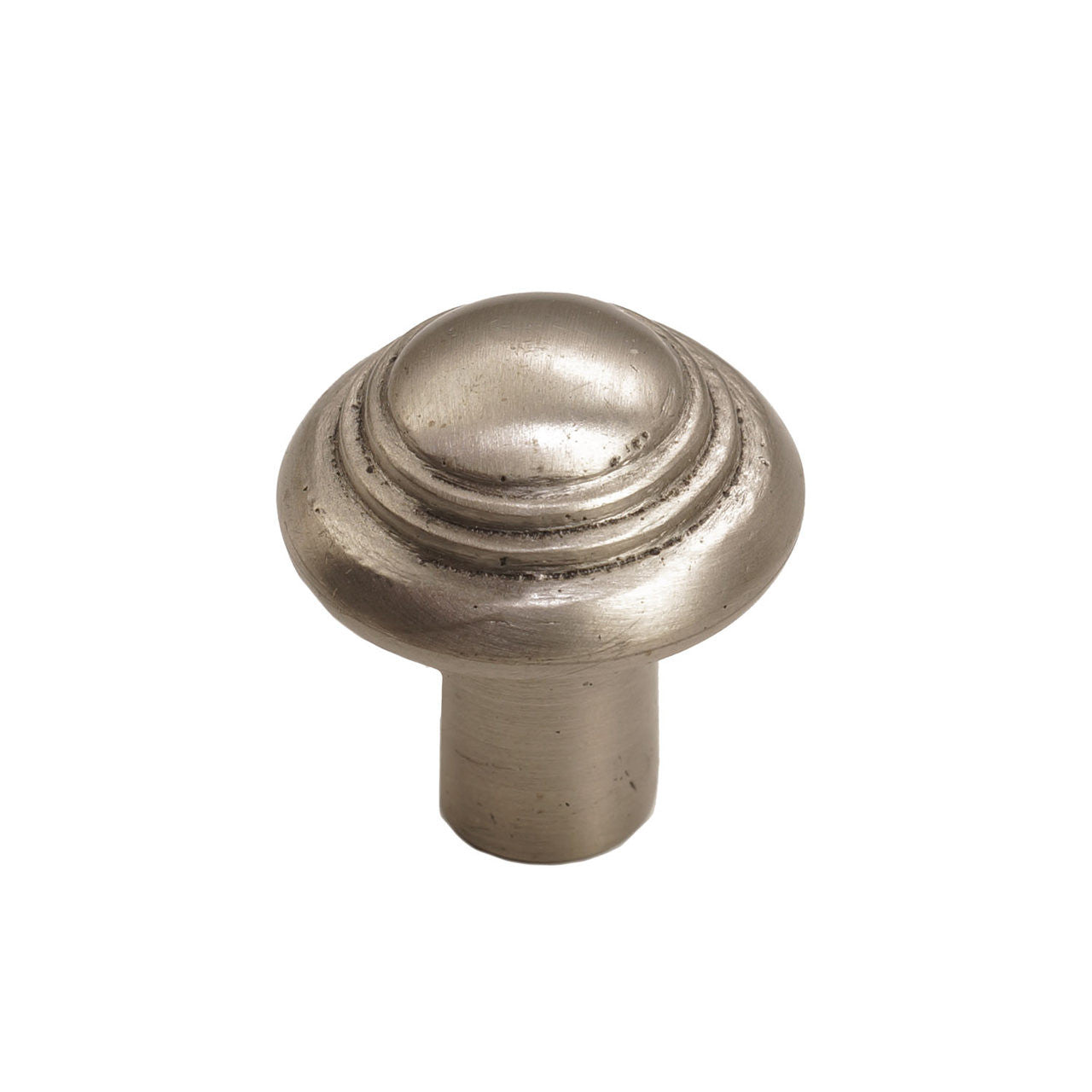 Bronze Button Round Knob 1 1/4" Platinum   Platinum