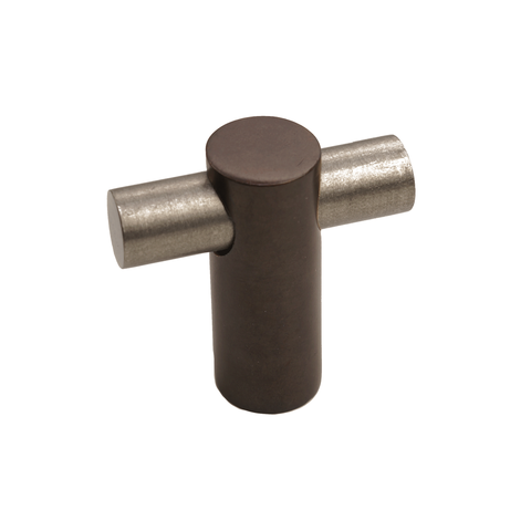 Bronze Contemporary Round T- Knob 1-1/2″