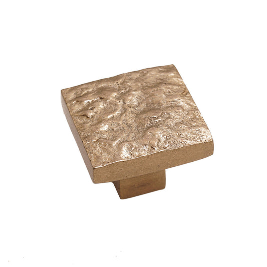 Bronze Textured Square Knob 1-1/4″ Champagne Cabinet Knob – Deco Collection