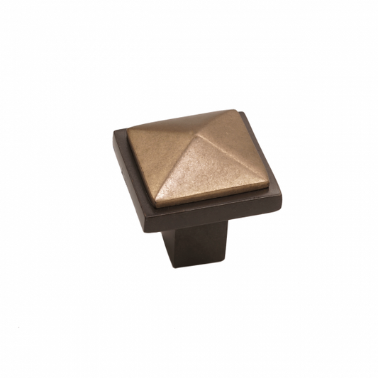 Bronze Contemporary Square Pyramid Knob 1-1/4″