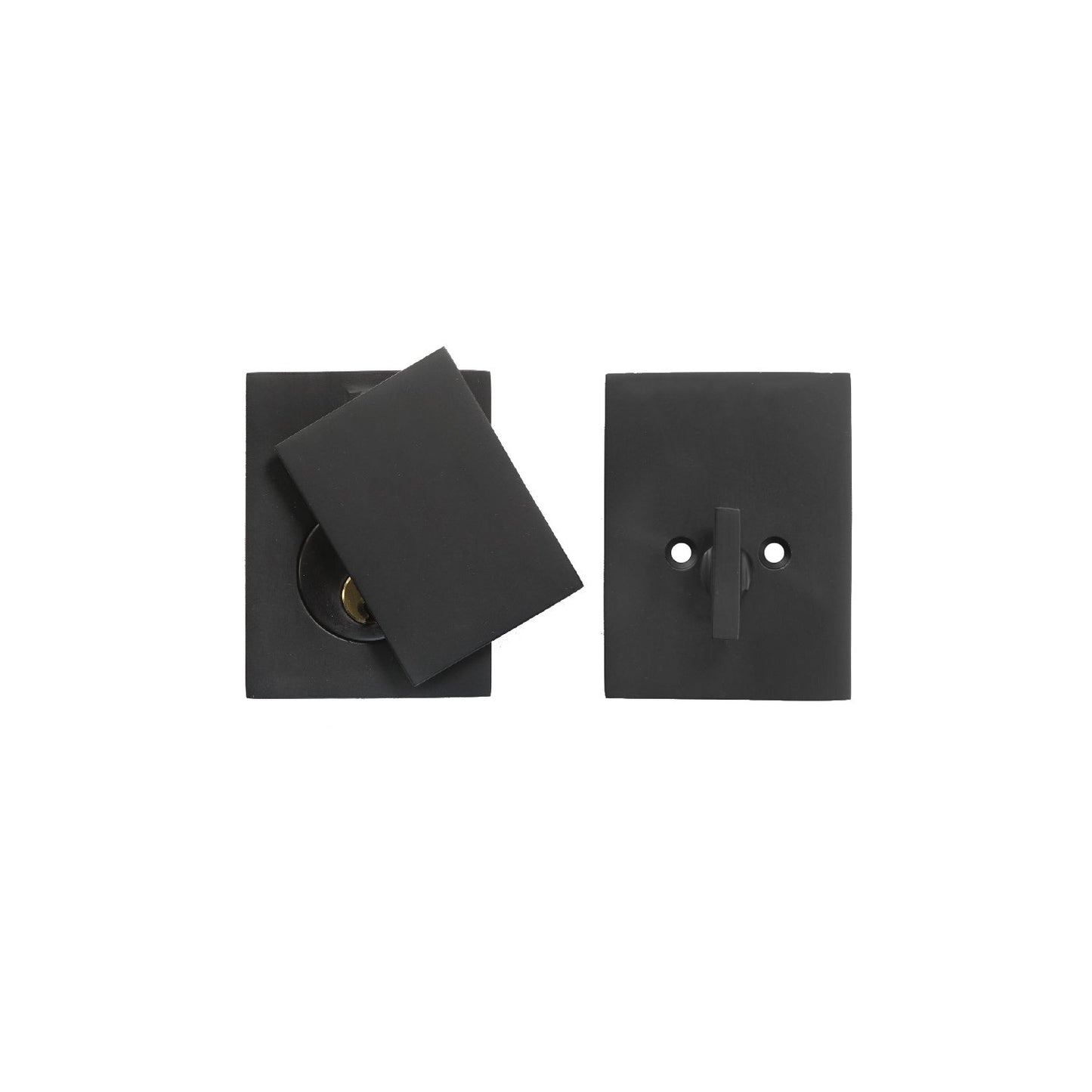 Solid Bronze Square Single Cylinder Deadbolt – Black