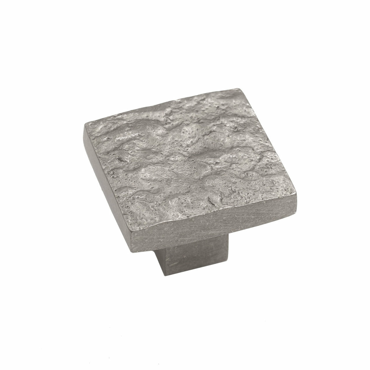 Bronze Textured Square Knob 1-1/4″ Platinum