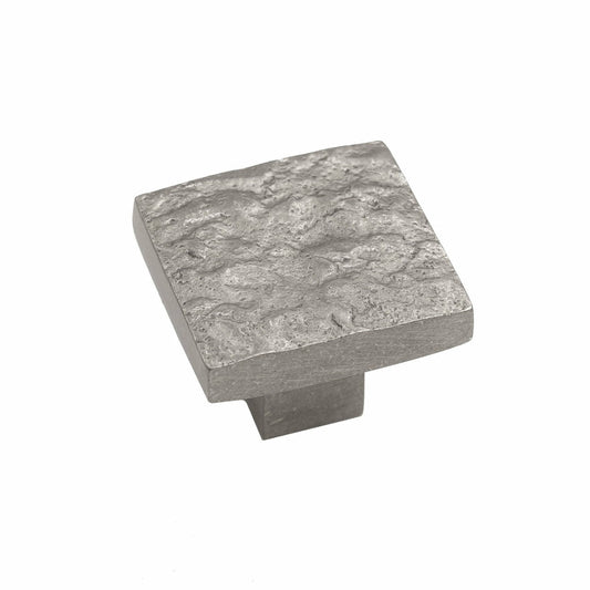 Bronze Textured Square Knob 1-1/4″ Platinum