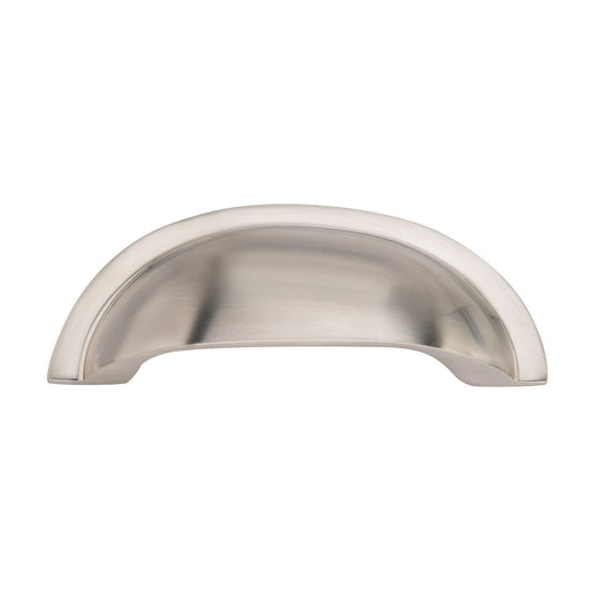 Drawer Cup Pull satin Nickel 4-1/4″
