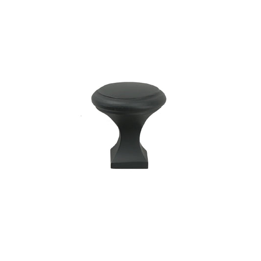 Solid Bronze 1-1/4″ Beveled – Square Base – Cabinet Knob – Black