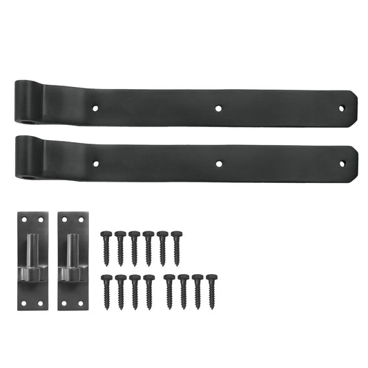 Solid Bronze 12″ Active Band Hinge Double Set – Black