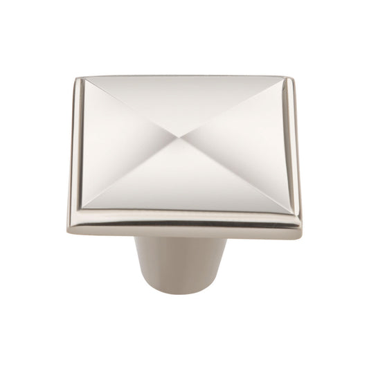 Square Knob Satin Nickel Large