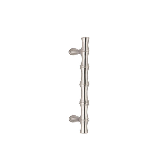 Bamboo Handle satin Nickel 4″