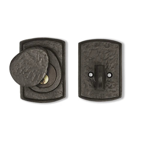 Solid Bronze Textured Arch Single Cylinder Deadbolt