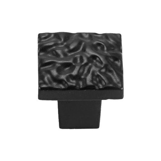 Cast Iron 1-1/8″ Textured Square Knob