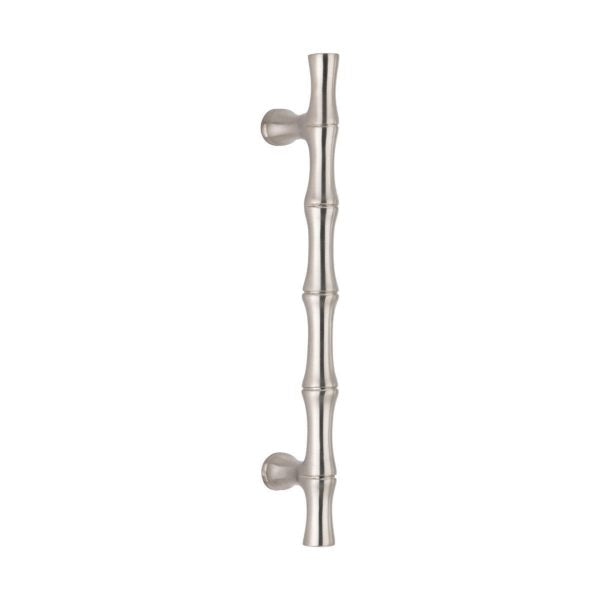 Bamboo Handle satin Nickel 6″