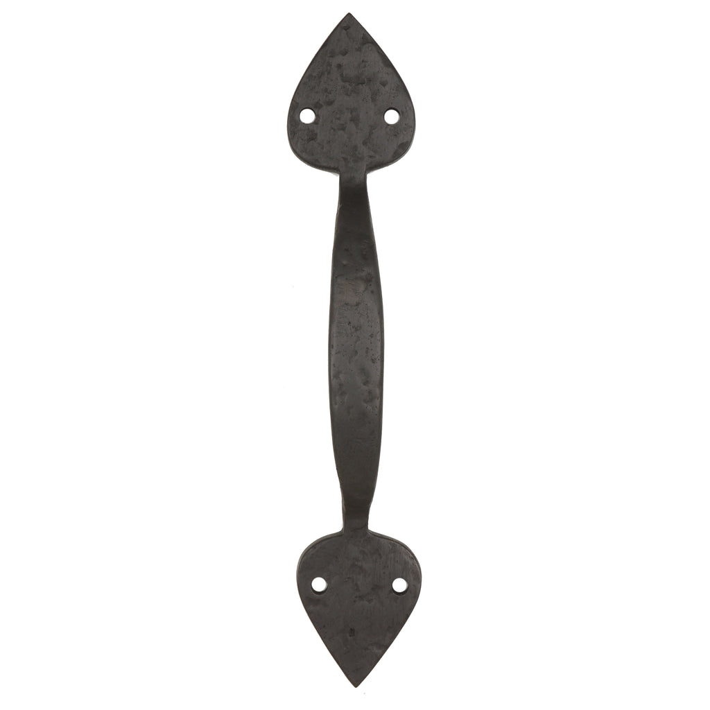 Solid Bronze Textured Gate & Door Pull   Heart   Slim