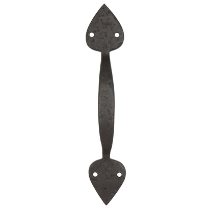 Solid Bronze Textured Gate & Door Pull   Heart   Slim