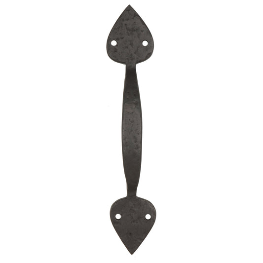 Solid Bronze Textured Gate & Door Pull   Heart   Slim