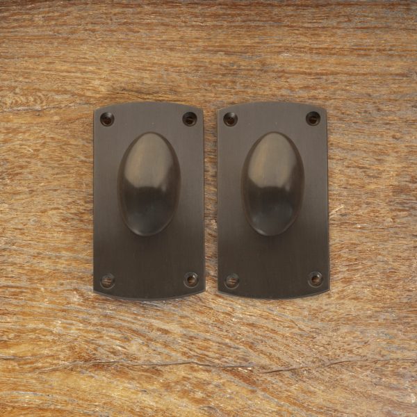 Solid Bronze Passage Set – Arch with Oval Knob – Oil-Rubbed Bronze