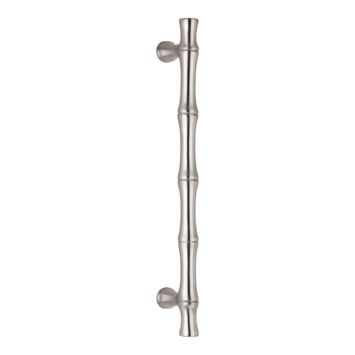 Bamboo Handle satin Nickel 9″