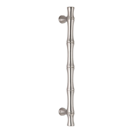 Bamboo Handle satin Nickel 9″